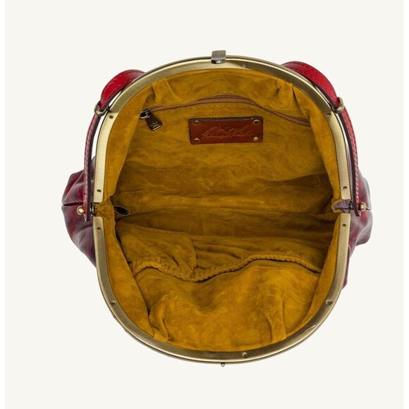 Patricia Nash Silvia Frame Bag Etched Roses Leather - Picture 4 of 10